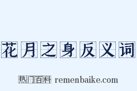 花月之身反义词是什么意思的图片
